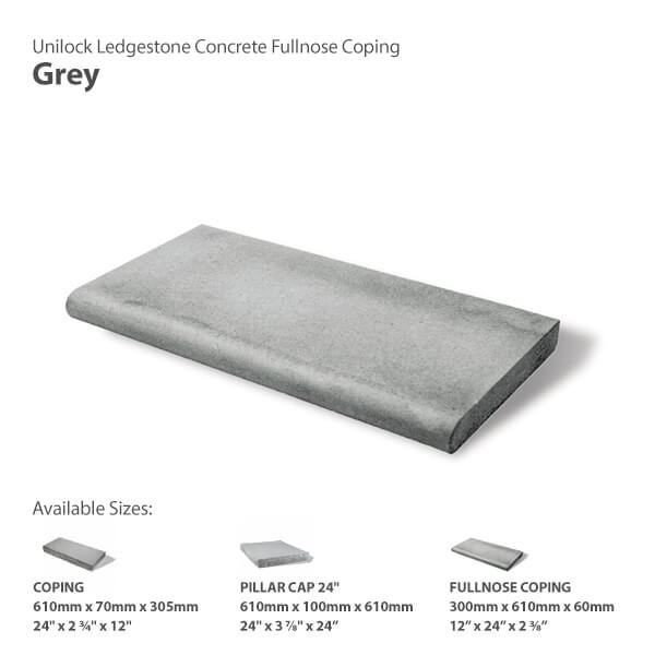 Unilock Ledgestone Grey Coping